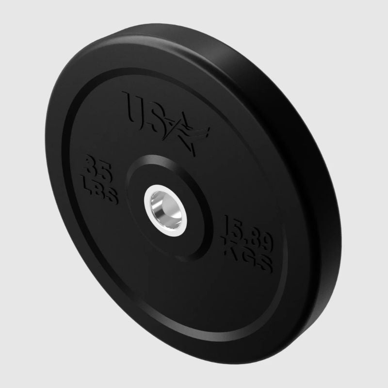 USA Sports by Troy GBO-SBP Solid Rubber Bumper Plate 35 lb
