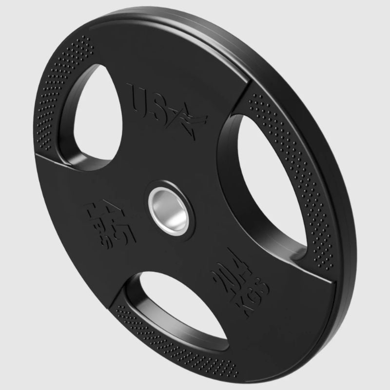 USA Sports by Troy GP-R Rubber Olympic Grip Plate 45 lb weight plates