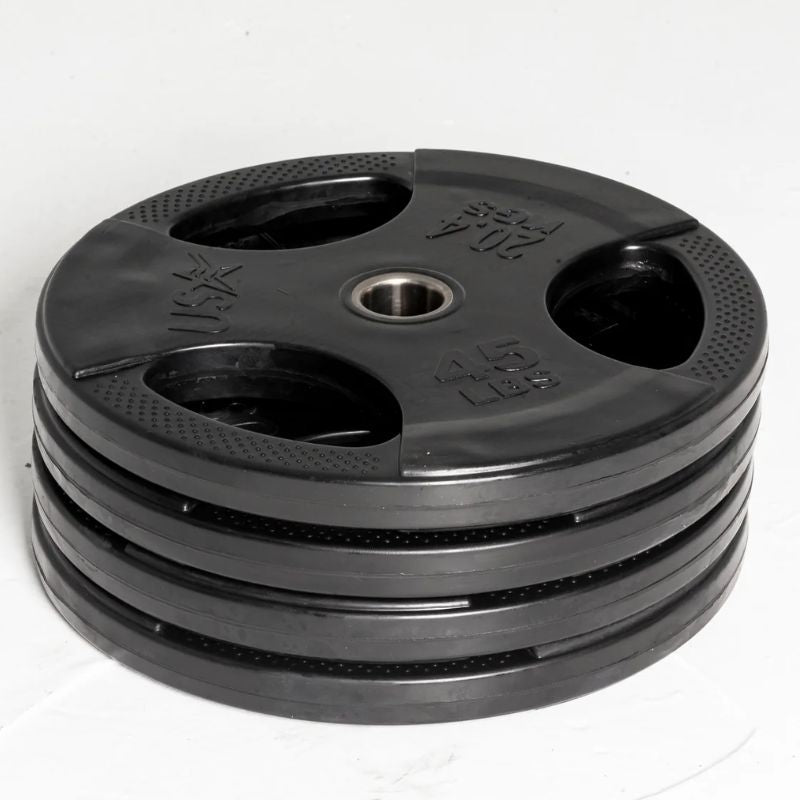 USA Sports by Troy GP-R Rubber Olympic Grip Plate 45 lb Set

