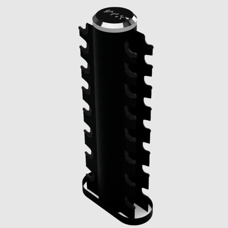 USA Sports by Troy VERTPAC-HDR30G Rubber Hex Dumbbell Set with Rack Top View Empty Rack