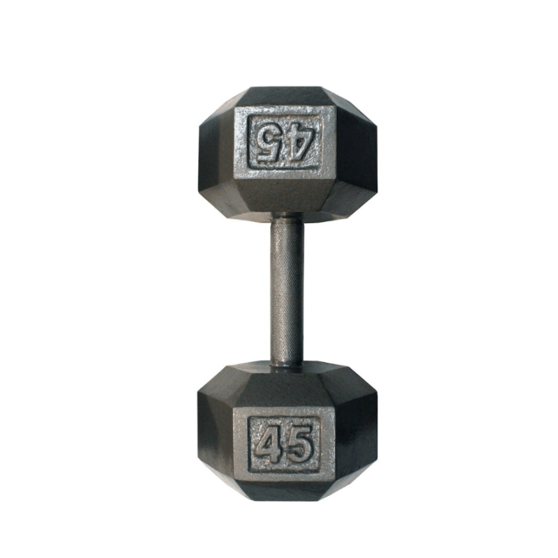 Body solid 70 lb cast iron hex discount dumbbell