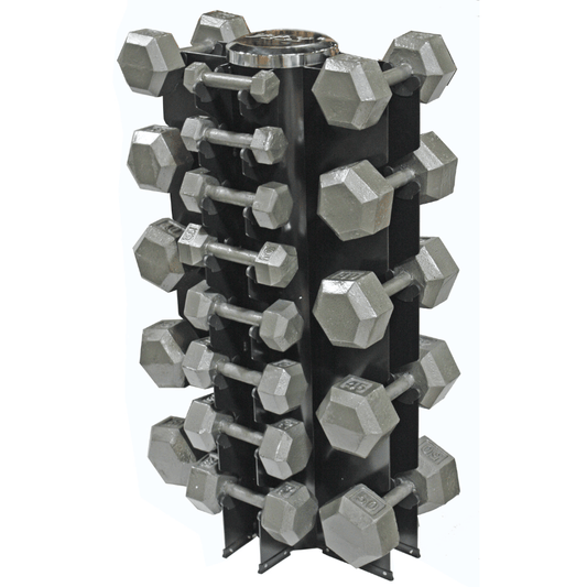 VTX Vertical 4-Tier Dumbbell Rack, Holds 13 Pairs (3-50 lbs) | GVDR-13 