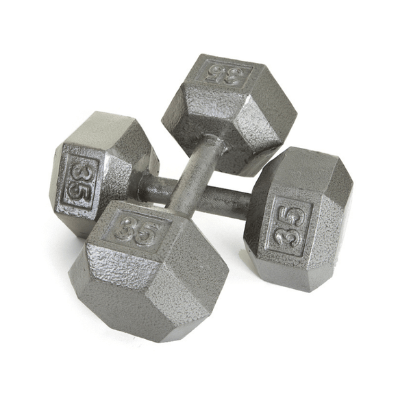 Fitness gear 25 lb cast hex dumbbell hot sale