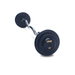 TROY Pro Style Curl Barbell - Black / Rubber End Caps | PZB-R 45lb