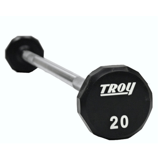TROY 20-110 lb 12-Sided Urethane Fixed Barbell Set TSB-020-110U