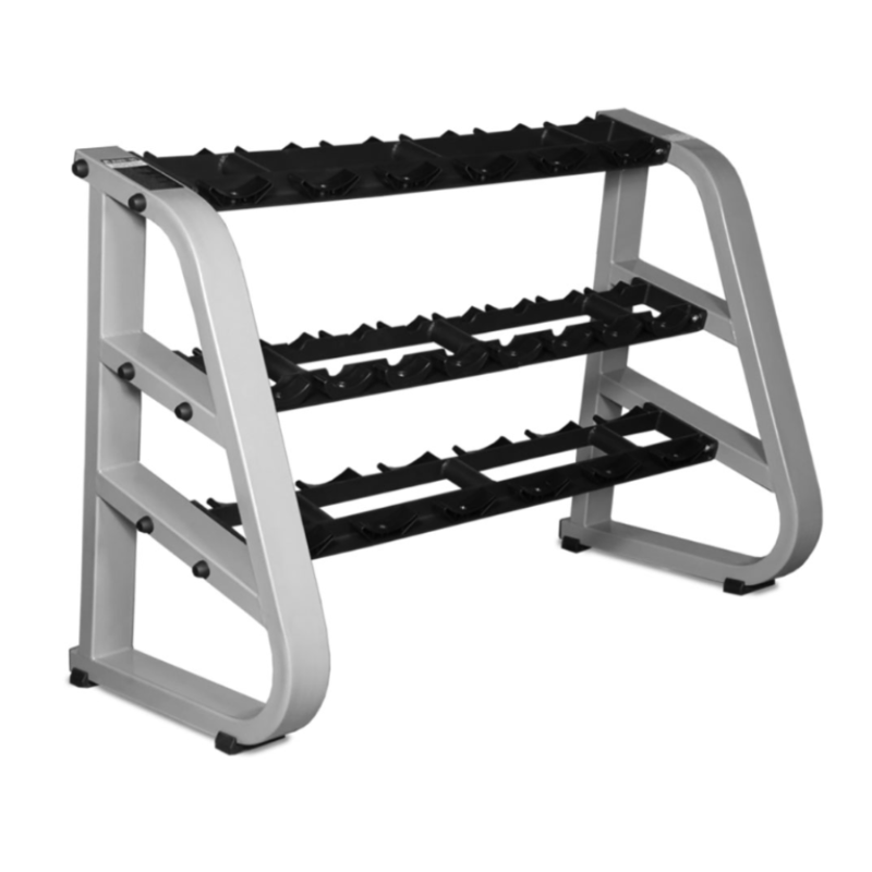 Intek Strength Three Tier Dumbbell Rack with Saddles Holds Ten Pair - DBRack-10S