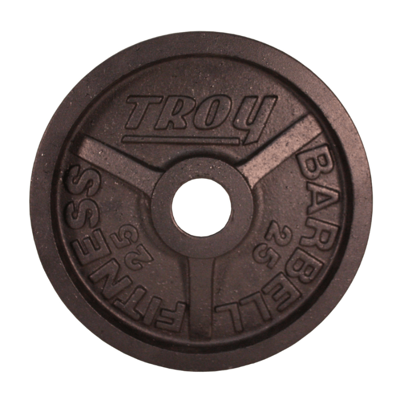 TROY Wide Flange Premium Grade Machined Olympic Plate Black | PO 25lb