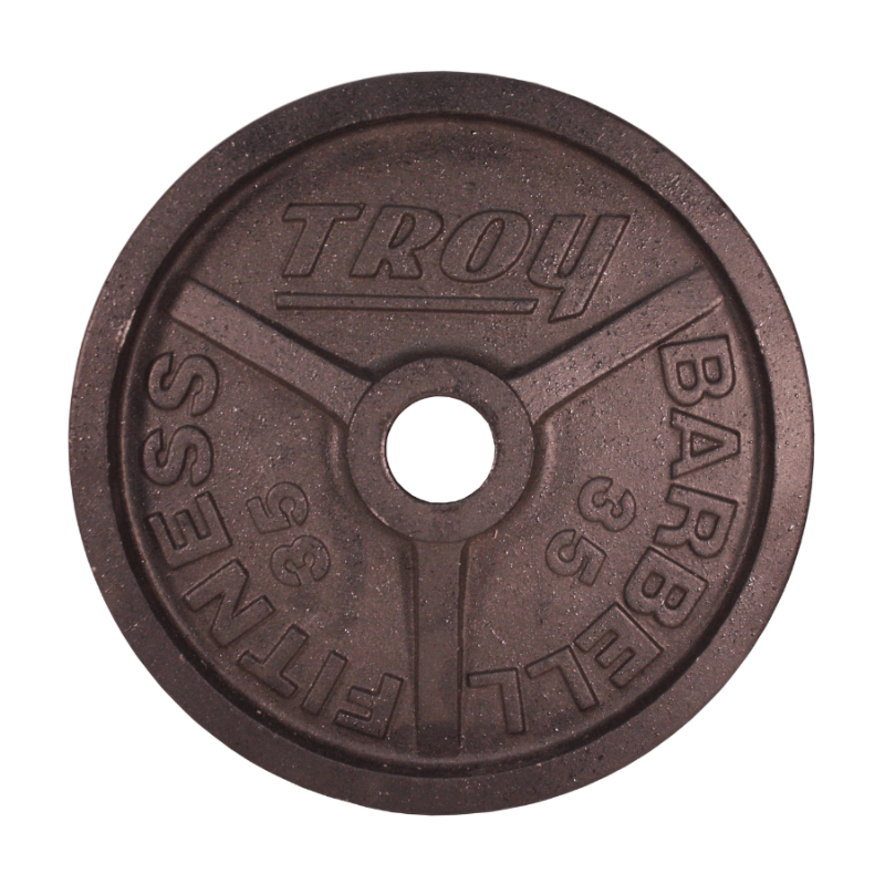 TROY Wide Flange Premium Grade Machined Olympic Plate Black | PO 35lb