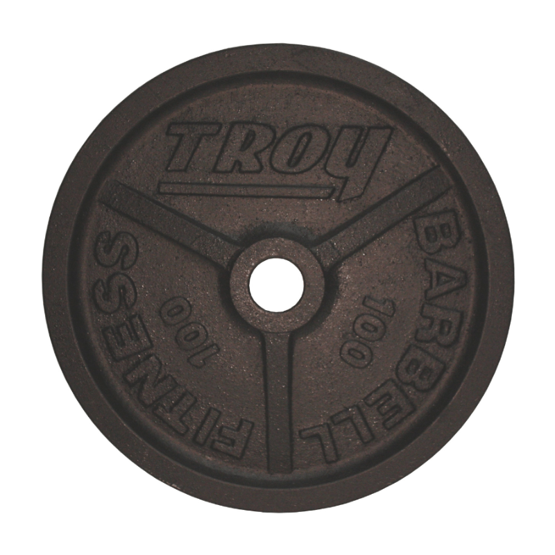 TROY Wide Flange Premium Grade Machined Olympic Plate Black | PO 100lb