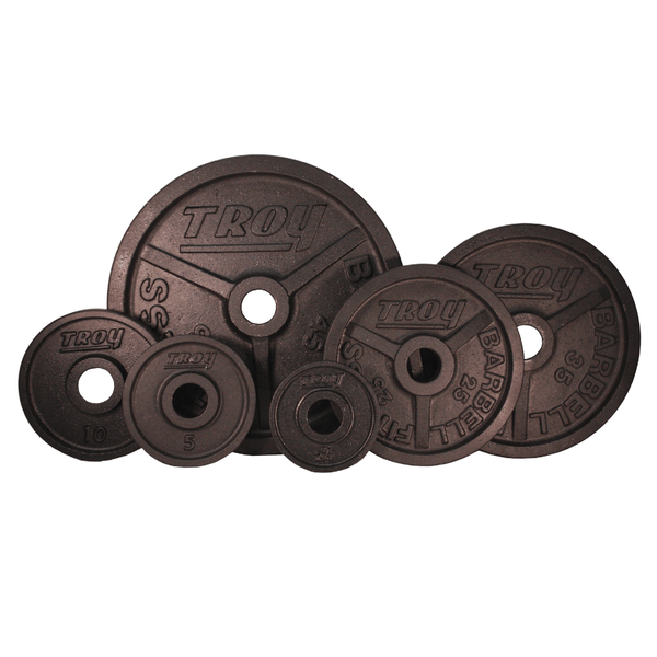 TROY Wide Flange Premium Grade Machined Olympic Plate Black Set - PO