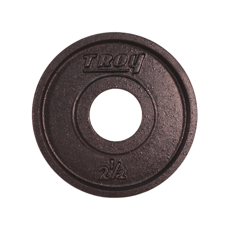 TROY Wide Flange Premium Grade Machined Olympic Plate Black | PO 2.5lb