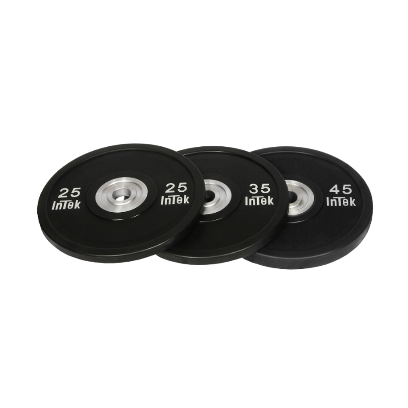 Intek Strength Bravo Series Rubber Competition-Style Training Bumpers | Black