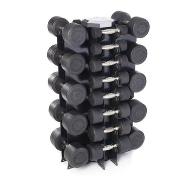 Urethane DURA-PRO Dumbbells _ 2.5-50 lbs 13 PAIR Vertical Pack
