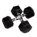 VERTPAC-HDR30G USA Sports by Troy   5-30 lb Rubber Hex Dumbbells 15 lb Pair