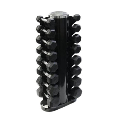 VERTPAC-HDR30G USA Sports by Troy   5-30 lb Rubber Hex Dumbbells with Vertical Rack