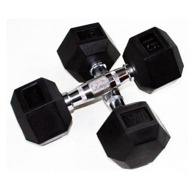 VERTPAC-HDR50  USA Sports by Troy 5-50lbs Rubber Hex Dumbbells 15 lb Pair