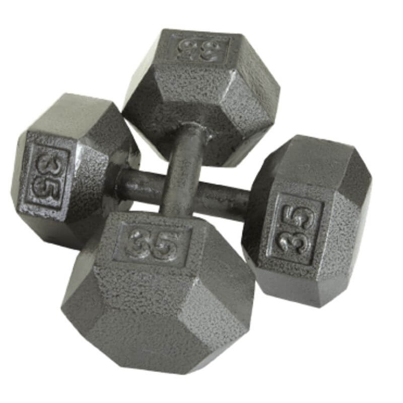 VERTPAC-IHD25 VTX by Troy  8-Pair Iron Hex Dumbbells 35 lb Pair