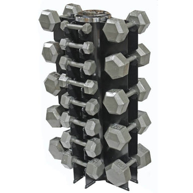 VERTPAC-IHD50G USA Sports by Troy   Iron Hex Dumbbell Set with Vertical Rack