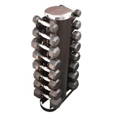 VERTPAC-SDR25 VTX  8-Pair Rubber Encased Dumbbells with Vertical Rack Main