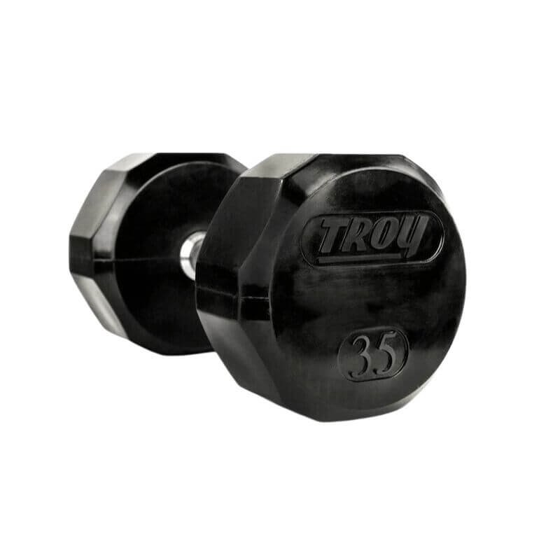 VERTPAC-TSDR50G Troy 3-50lb 12-Sided Rubber Dumbbell 35lb