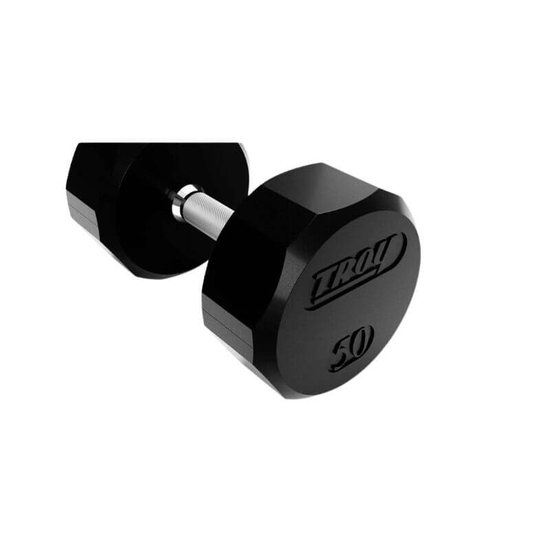 VERTPAC-TSDR50G Troy 3-50lb 12-Sided Rubber Dumbbell 50lb