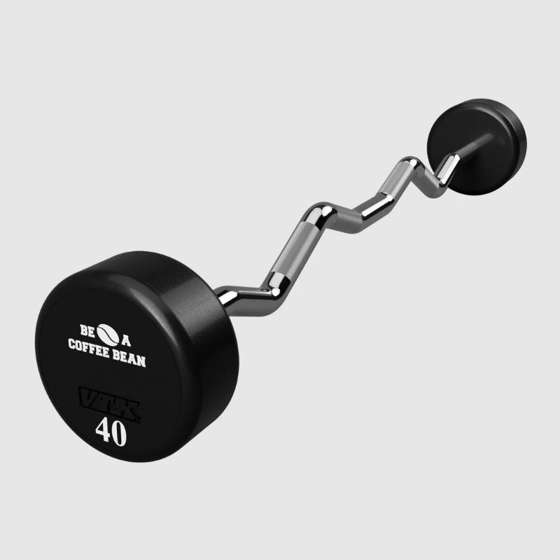 VTX Custom Logo Round Urethane Fixed EZ Curl Barbells - XZB-ULA Logo 2