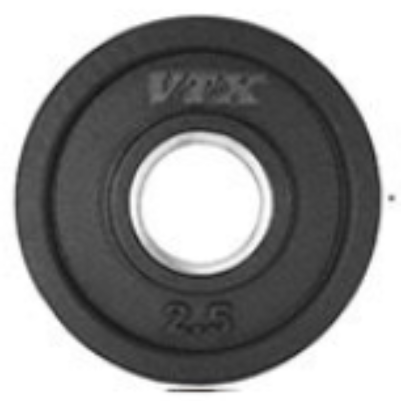 VTX Olympic Rubber Encased "Wide Flange" 3 Hole Grip Plate 255lb Set | GO-VR  2.5lb