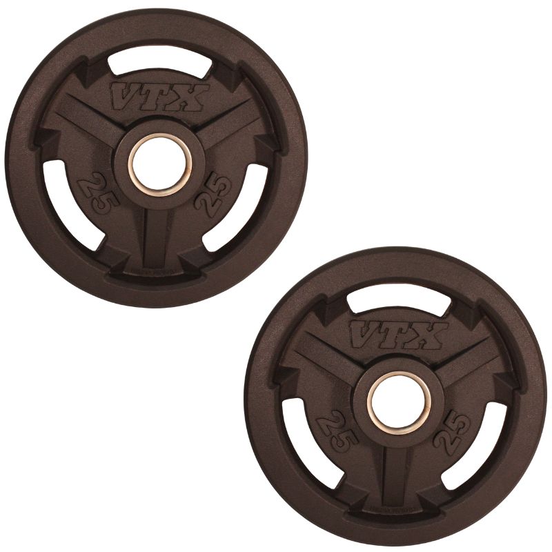 VTX  GO-VR Rubber Olympic Grip Plate 25lbs Pair