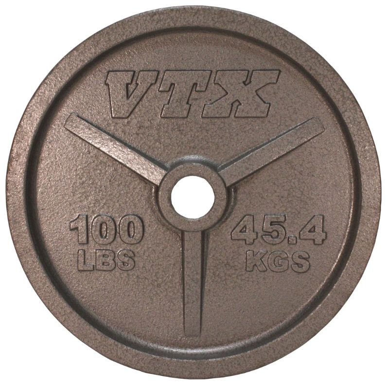 VTX GO-V 3 Slot Olympic Grip Plate 100lb Single 