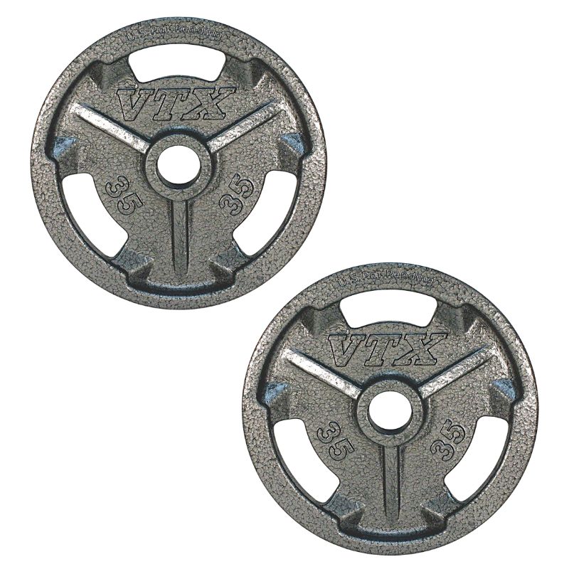 VTX GO-V 3 Slot Olympic Grip Plate 35lb Pair