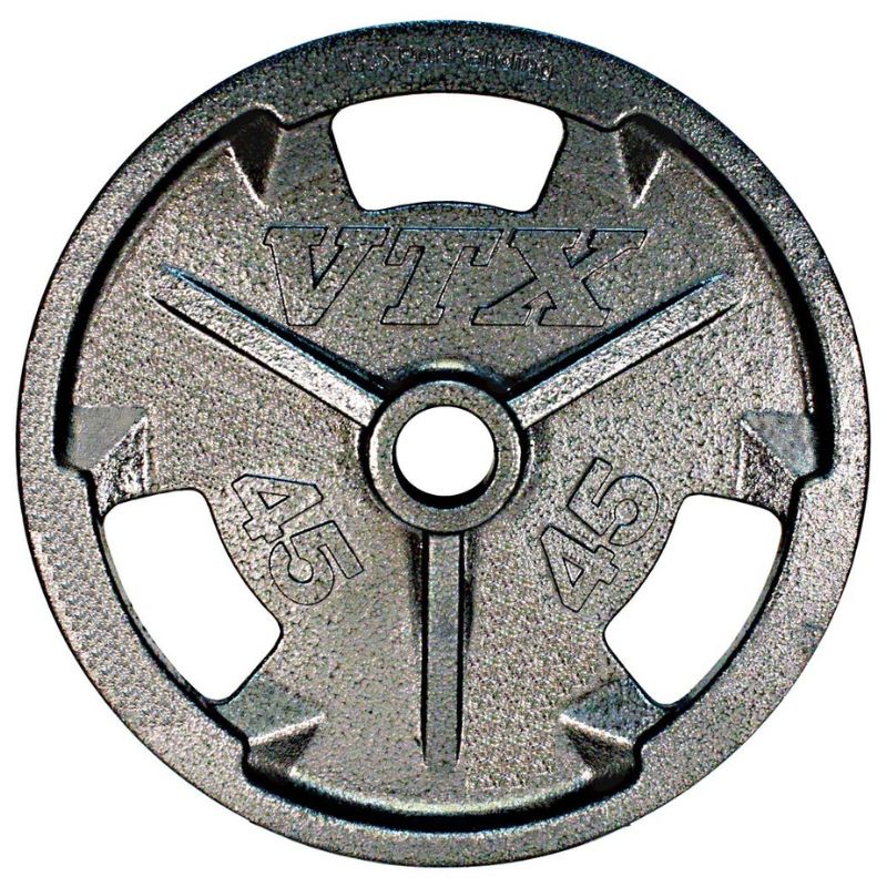VTX GO-V 3 Slot Olympic Grip Plate 45lb Single