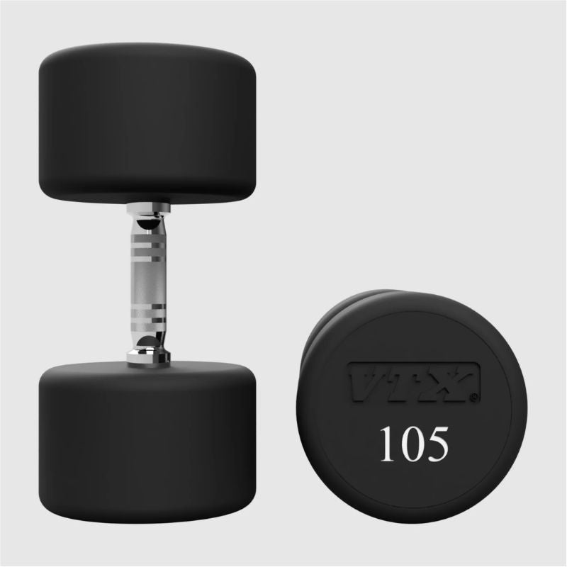 VTX Round Urethane Dumbbells - XD-U 105 lb Pair