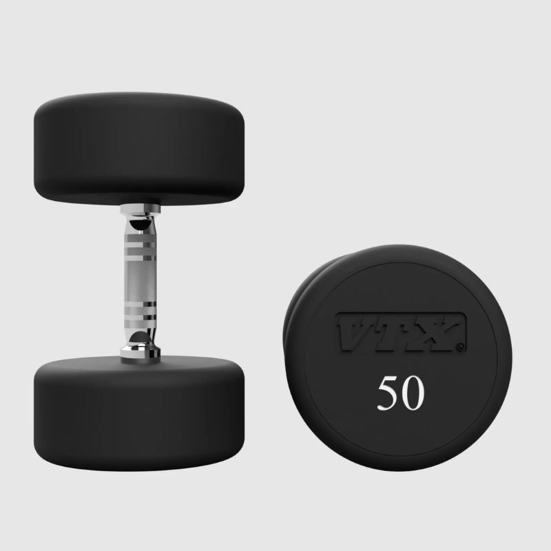 VTX Round Urethane Dumbbells - XD-U 50 lb Pair