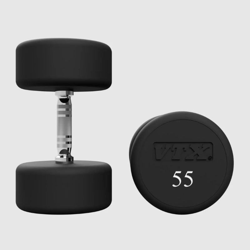 VTX Round Urethane Dumbbells - XD-U 55 lb Pair