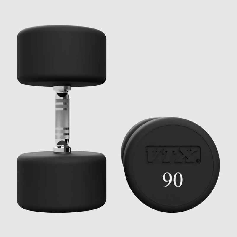 VTX Round Urethane Dumbbells - XD-U 90 lb Pair