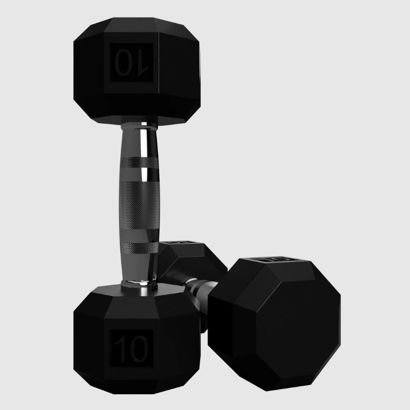 VTX SD-R 8-Sided Rubber Dumbbell Set 10 lbs Pair