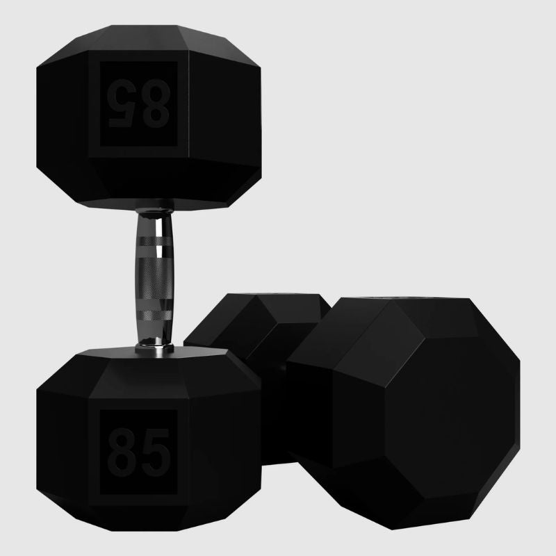 VTX SD-R 8-Sided Rubber Dumbbell Set 85 lbs Pair