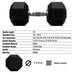 VTX SD-R 8-Sided Rubber Dumbbell Set Specifications and Dimensions