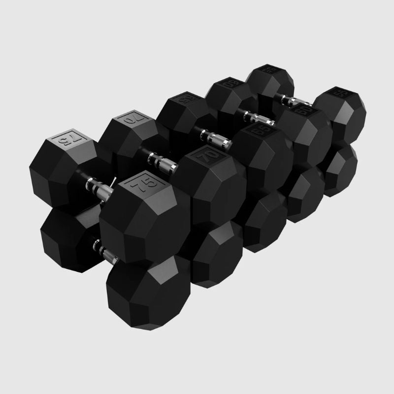 VTX SD-R 8-Sided Rubber Hex Dumbbell | Durable, Noise-Reducing
