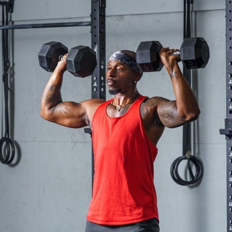 VTX SD-R 8-Sided Rubber Encased Hex Dumbbell Gallery 3