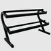 VTX T-DR Horizontal Dumbbell Rack - 2-Tier Rail Rack w/o Saddles Empty