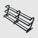 VTX TDR-3 3-Tier Rail Dumbbell Rack w/o Saddles Left Side View