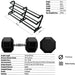 VTX VERTPAC-SDR100 Rubber Encased Dumbbells _20-Pair Rack_ Pack Details and Measurements