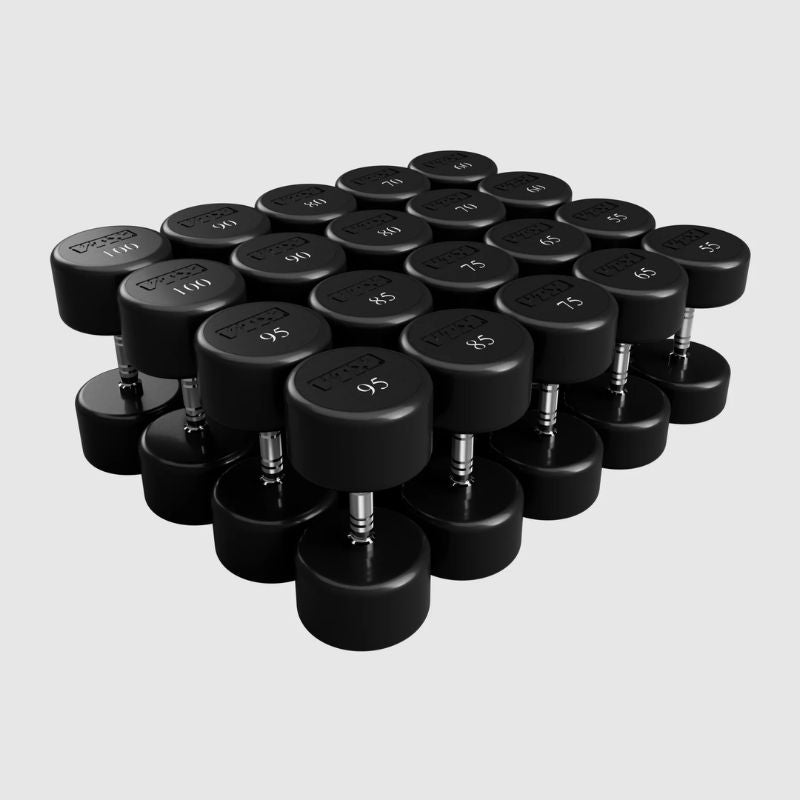 VTX XD-U Urethane Round Head Dumbbell Sets 55 lb 100 lb dumbbells set