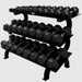 VTX by Troy VERTPAC-SDR75 Rubber Dumbbell Set with Shelf Rack Main Display