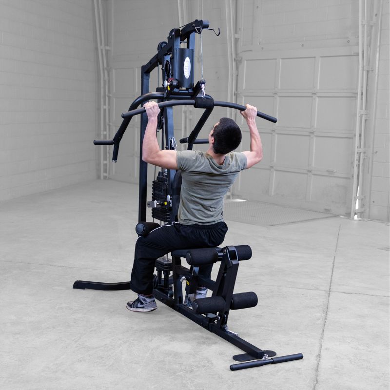 Working out using Body-Solid G3B Multi-Station Gym 18