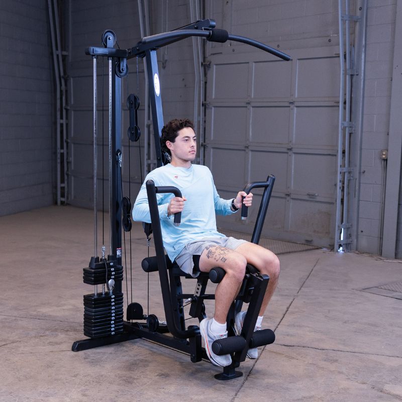 Workout using Body-Solid G1B Multi-Station Gym 10