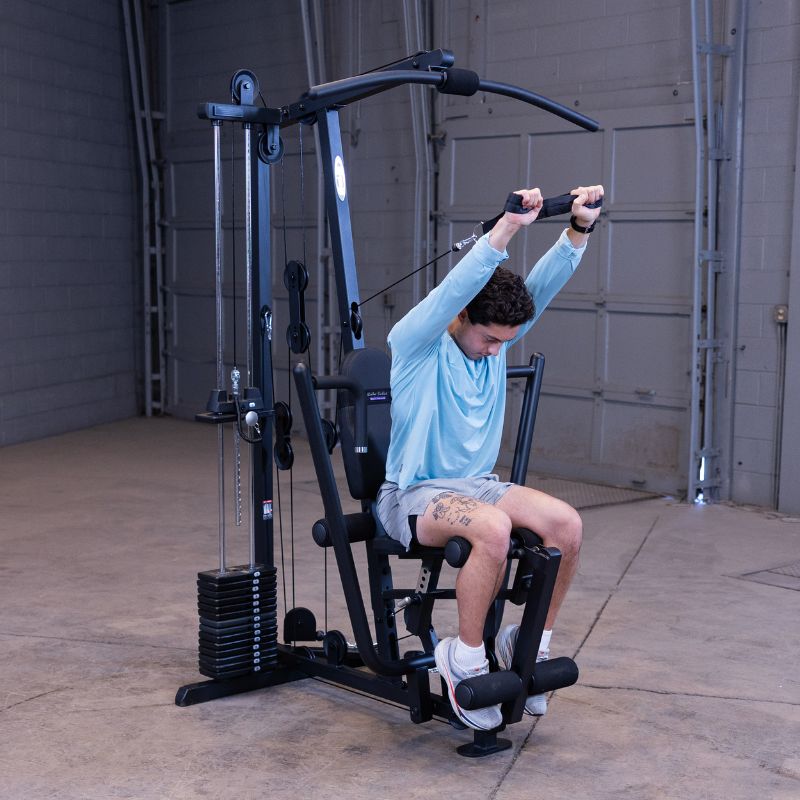 Workout using Body-Solid G1B Multi-Station Gym 11