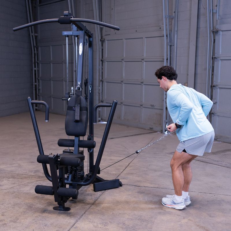 Workout using Body-Solid G1B Multi-Station Gym 1