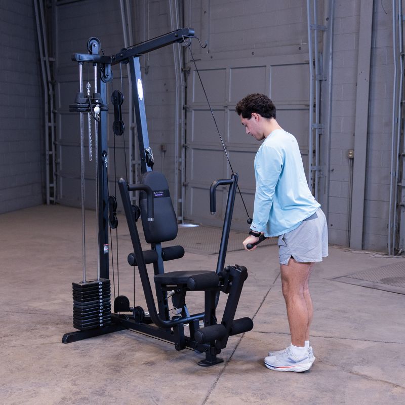 Workout using Body-Solid G1B Multi-Station Gym 4